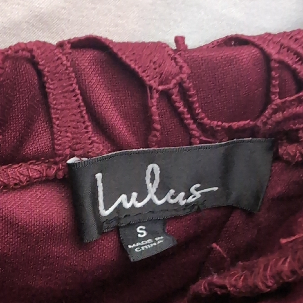 Lulu's Burgundy Floral Lace Mini Dress - Picture 4 of 10